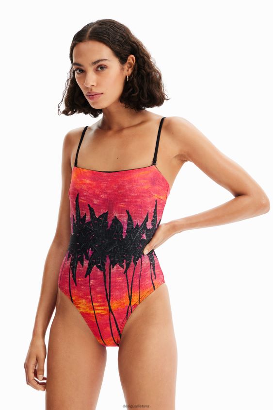 Desigual moterys stella jean bandeau maudymosi kostiumėlis apranga S606BV556
