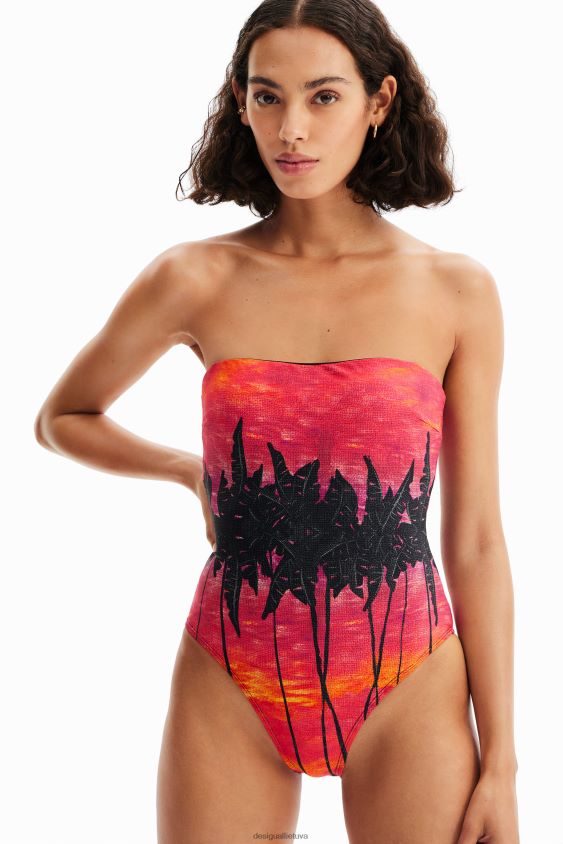 Desigual moterys stella jean bandeau maudymosi kostiumėlis apranga S606BV556