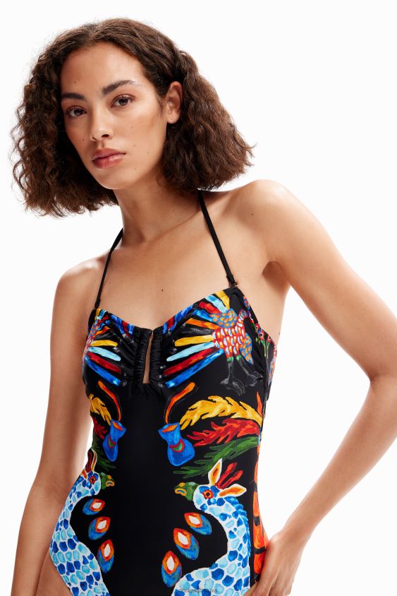 Desigual moterys stella jean bandeau maudymosi kostiumėlis apranga S606BV942