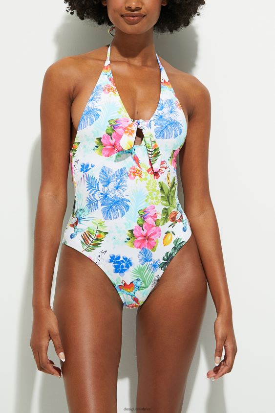 Desigual moterys tropinių dirželių maudymosi kostiumėlis apranga S606BV1132