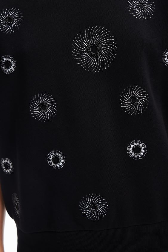 Desigual moterys geometriškai išsiuvinėtas megztinis apranga S606BV264
