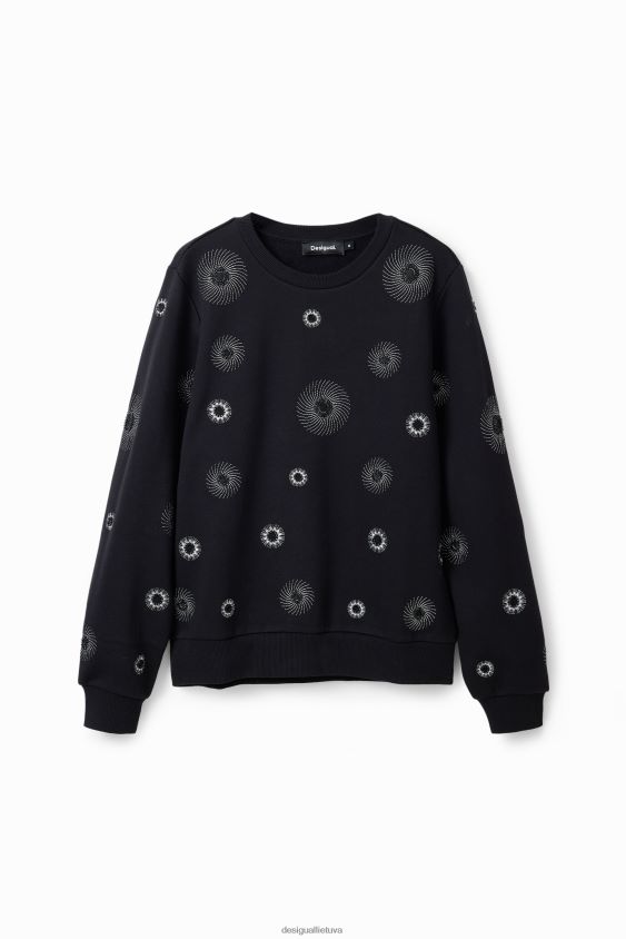 Desigual moterys geometriškai išsiuvinėtas megztinis apranga S606BV264