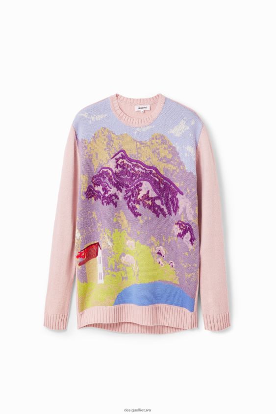Desigual moterys m. christian Lacroix peizažinis megztinis apranga S606BV231