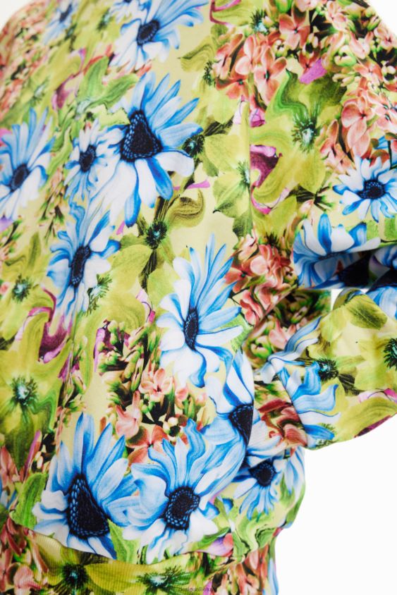 Desigual moterys negabaritinis megztinis su gėlėmis apranga S606BV342