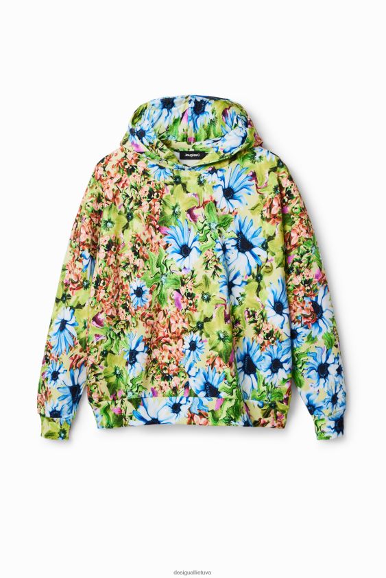 Desigual moterys negabaritinis megztinis su gėlėmis apranga S606BV342