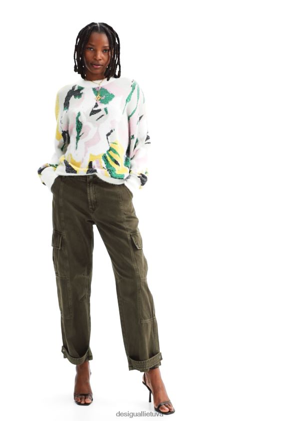 Desigual moterys oversize meniškas megztinis apranga S606BV210