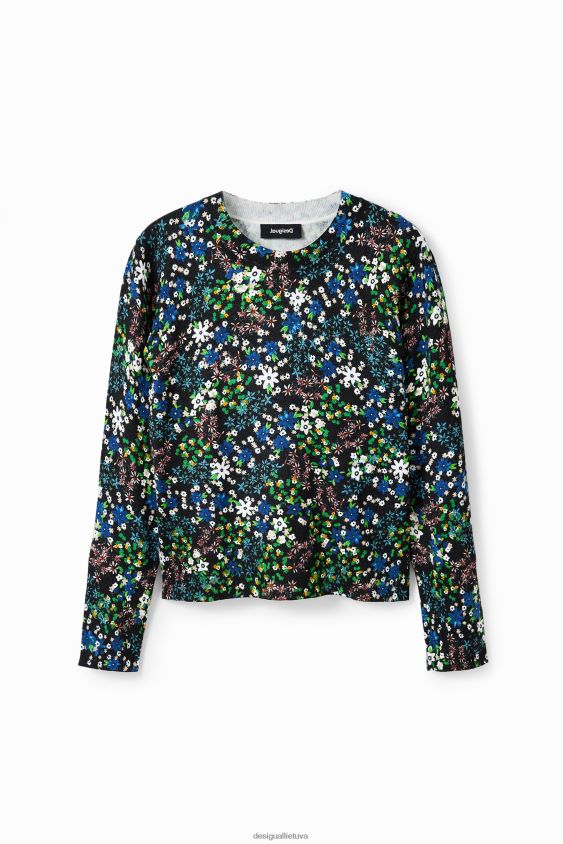 Desigual moterys plonas gėlėtas dailus megztinis apranga S606BV273