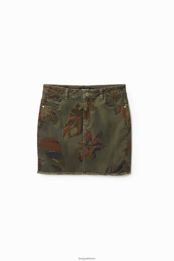Desigual moterys Gėlėtas kamufliažinis mini sijonas apranga S606BV1044