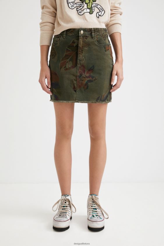 Desigual moterys Gėlėtas kamufliažinis mini sijonas apranga S606BV1044