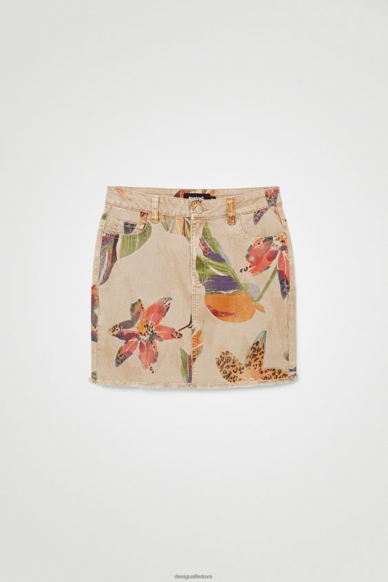Desigual moterys Gėlėtas kamufliažinis mini sijonas apranga S606BV1091