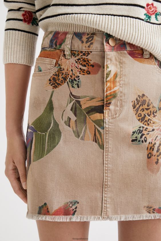 Desigual moterys Gėlėtas kamufliažinis mini sijonas apranga S606BV1091