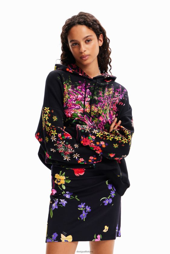 Desigual moterys Gėlėtas tamprus mini sijonas apranga S606BV256