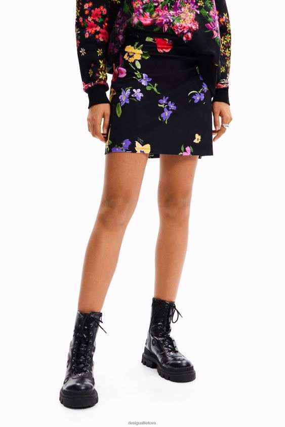 Desigual moterys Gėlėtas tamprus mini sijonas apranga S606BV256