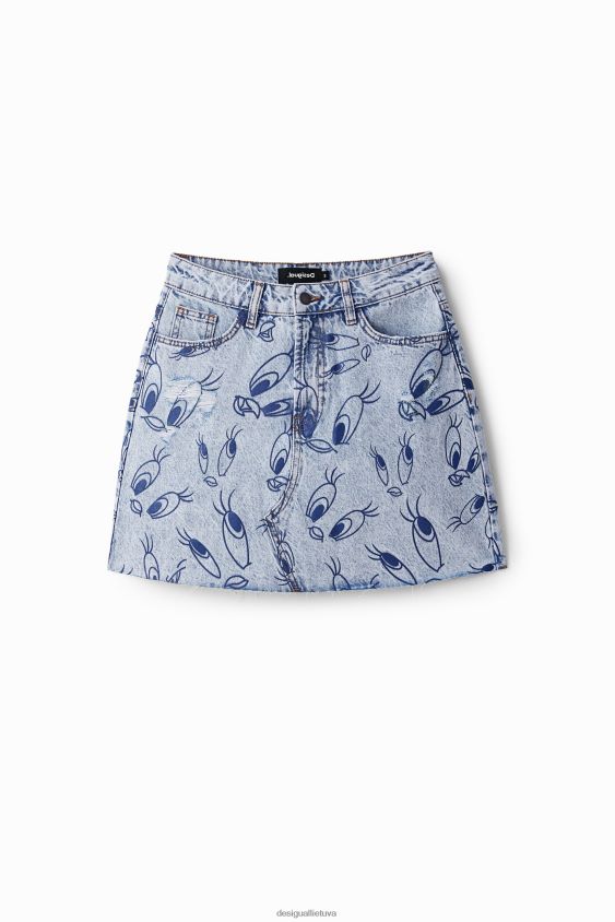 Desigual moterys Tweety džinsinis mini sijonas apranga S606BV468