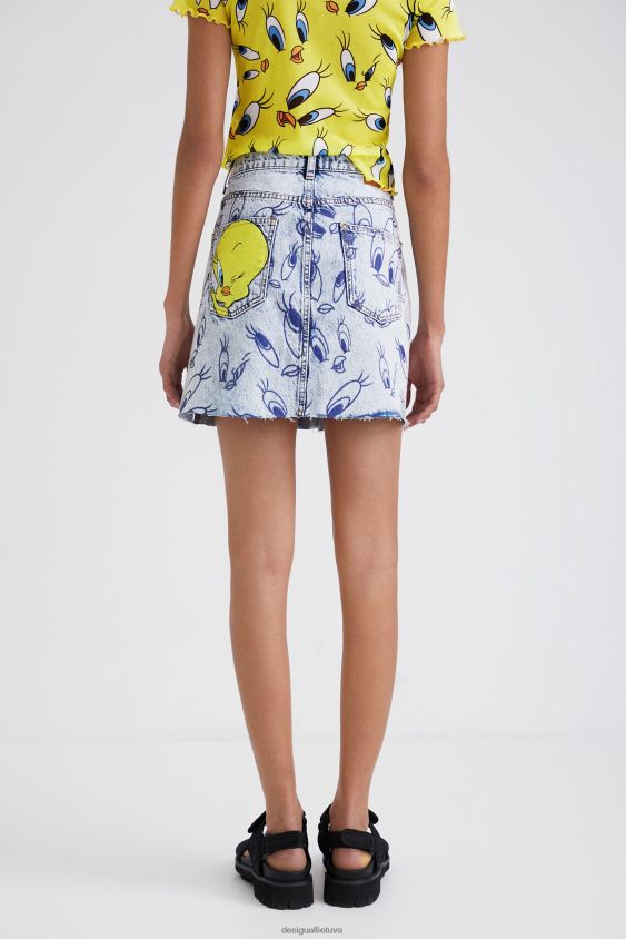 Desigual moterys Tweety džinsinis mini sijonas apranga S606BV468