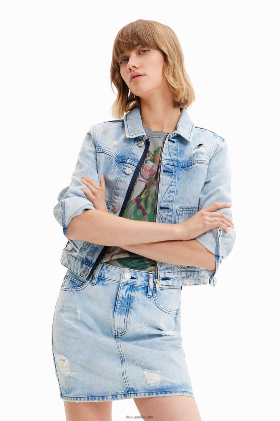 Desigual moterys akys džinsinis mini sijonas apranga S606BV758