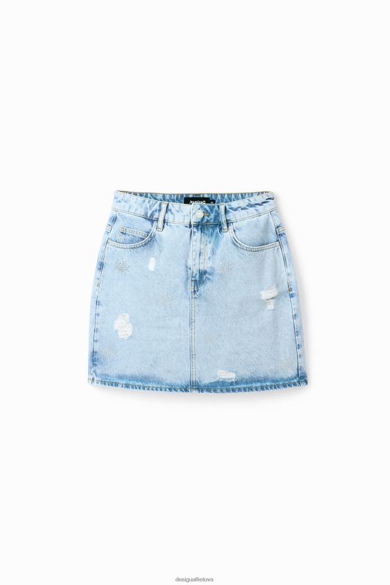 Desigual moterys akys džinsinis mini sijonas apranga S606BV758