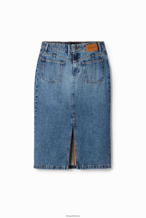 Desigual moterys apvalus džinsinis midi sijonas apranga S606BV1010