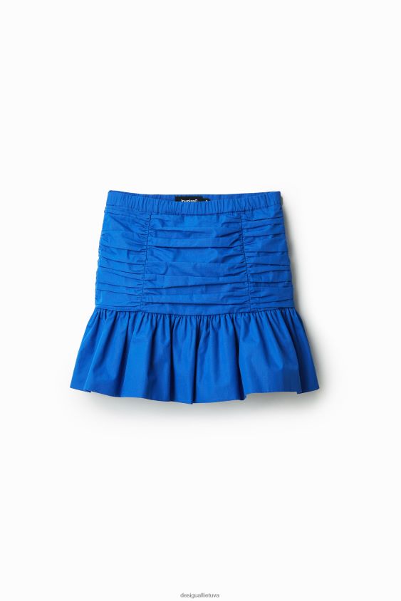 Desigual moterys drapiruotas pūkuotinis mini sijonas apranga S606BV754
