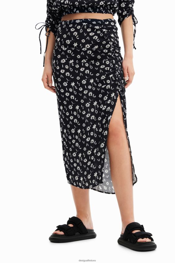 Desigual moterys gėlėtas midi sijonas apranga S606BV760