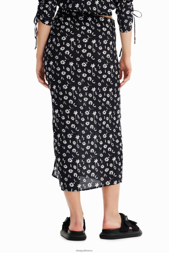Desigual moterys gėlėtas midi sijonas apranga S606BV760
