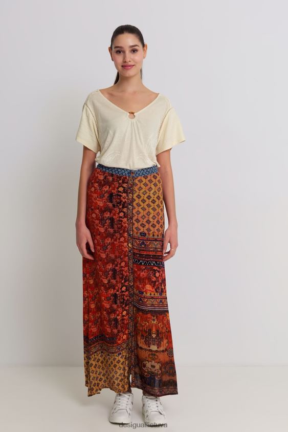 Desigual moterys ilgas gėlėtas sijonas apranga S606BV1133
