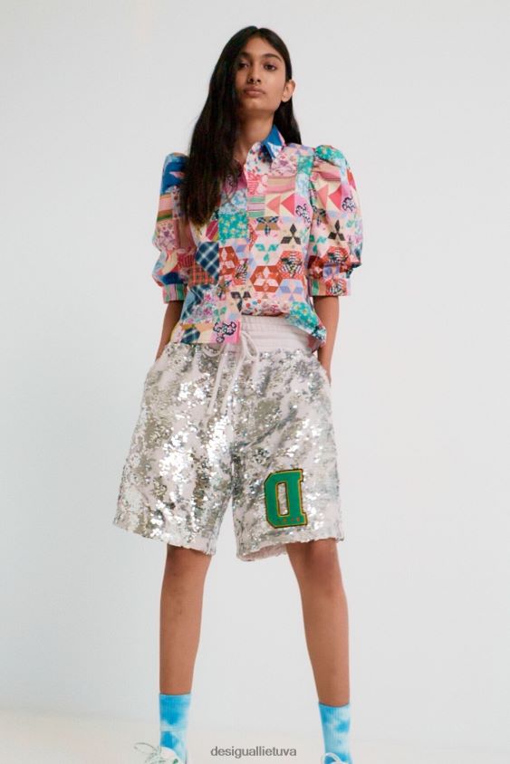 Desigual moterys johnson Hartig blizgučiais puošti šortai apranga S606BV734