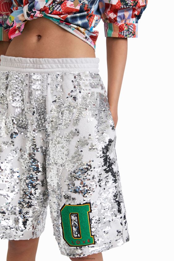 Desigual moterys johnson Hartig blizgučiais puošti šortai apranga S606BV734