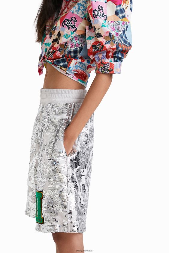 Desigual moterys johnson Hartig blizgučiais puošti šortai apranga S606BV734