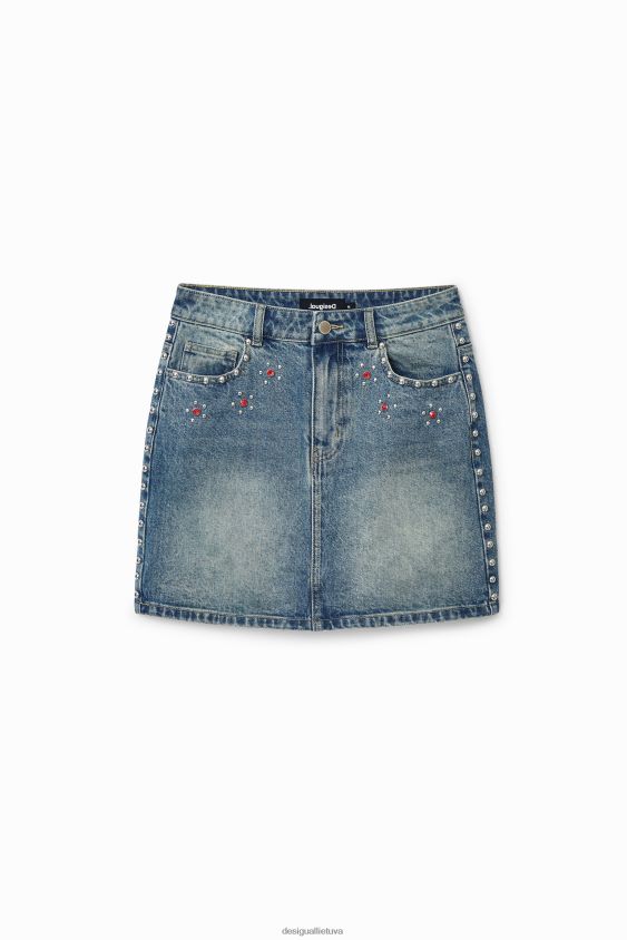 Desigual moterys johnson Hartig dygliuotas mini sijonas apranga S606BV1086