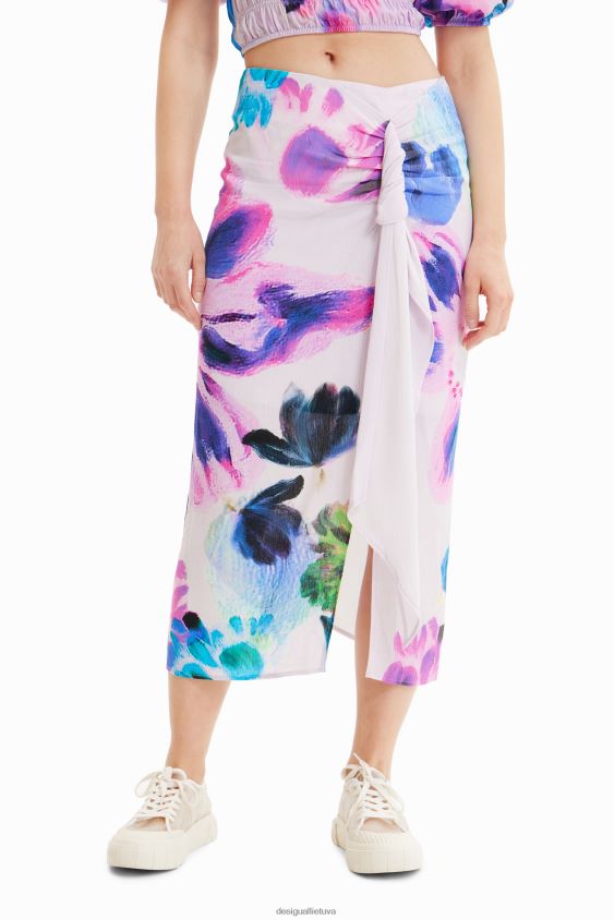 Desigual moterys m. christian Lacroix nosinė su skeltu midi sijonu apranga S606BV726