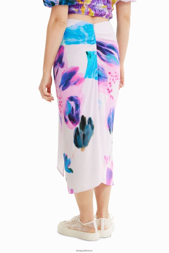 Desigual moterys m. christian Lacroix nosinė su skeltu midi sijonu apranga S606BV726