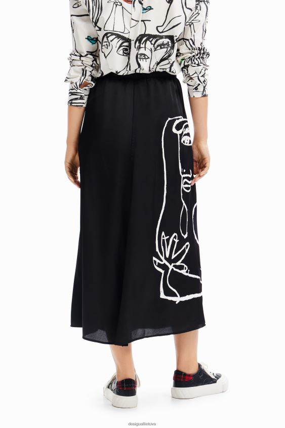 Desigual moterys meniško veido midi sijonas apranga S606BV132