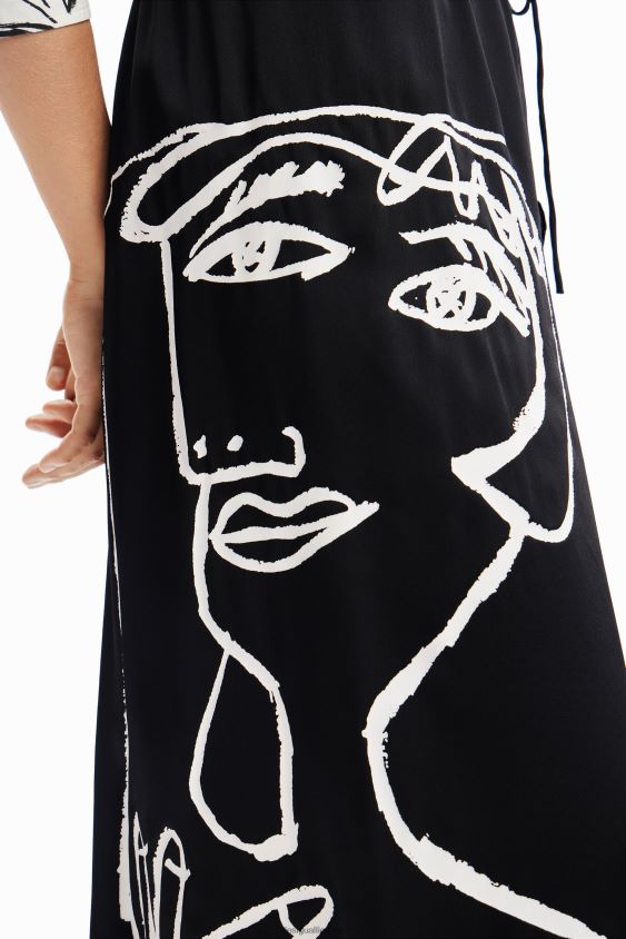 Desigual moterys meniško veido midi sijonas apranga S606BV132
