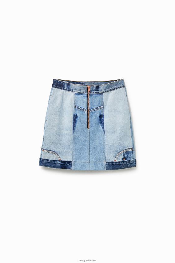 Desigual moterys perdirbtas džinsinis mini sijonas apranga S606BV916