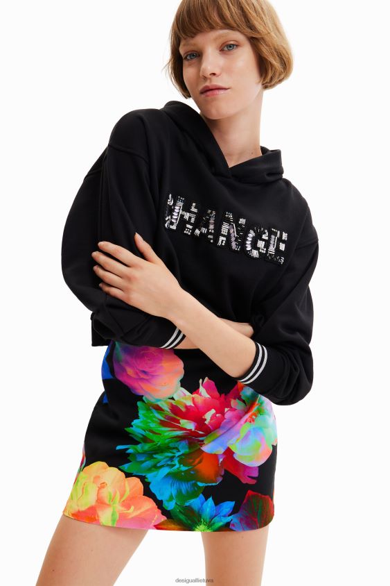 Desigual moterys plonas gėlėtas mini sijonas apranga S606BV1005