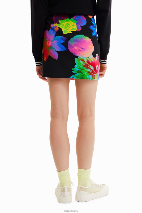 Desigual moterys plonas gėlėtas mini sijonas apranga S606BV1005