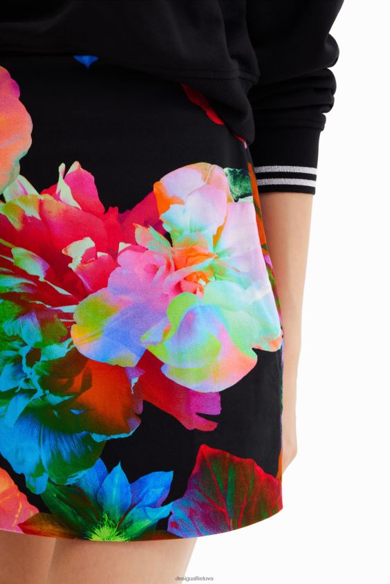 Desigual moterys plonas gėlėtas mini sijonas apranga S606BV1005