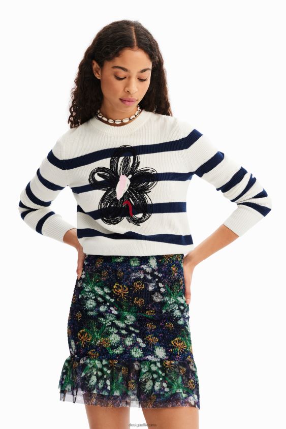 Desigual moterys plonas gėlėtas mini sijonas apranga S606BV672