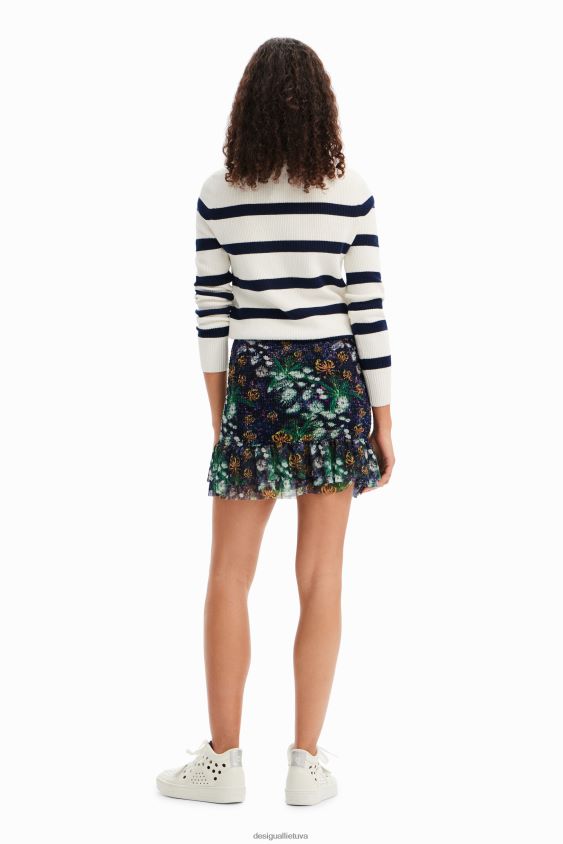 Desigual moterys plonas gėlėtas mini sijonas apranga S606BV672