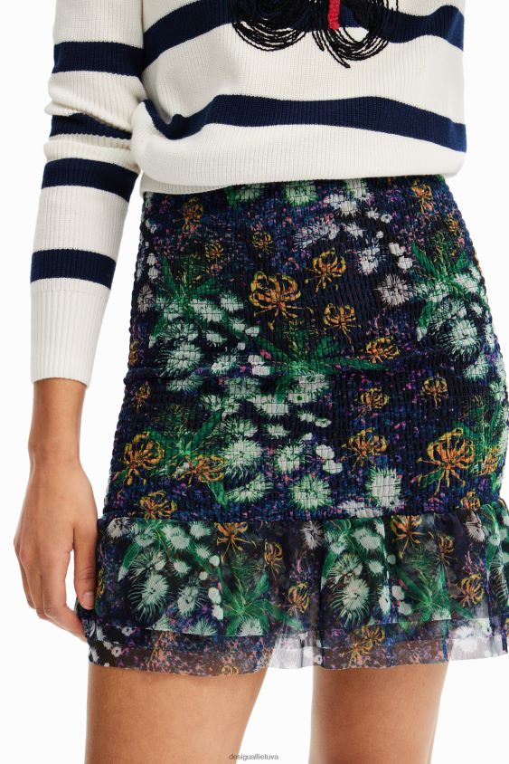 Desigual moterys plonas gėlėtas mini sijonas apranga S606BV672