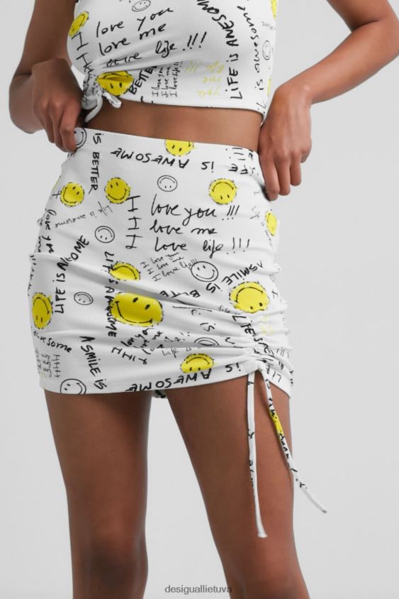 Desigual moterys plonas mini sijonas su šypsena apranga S606BV459
