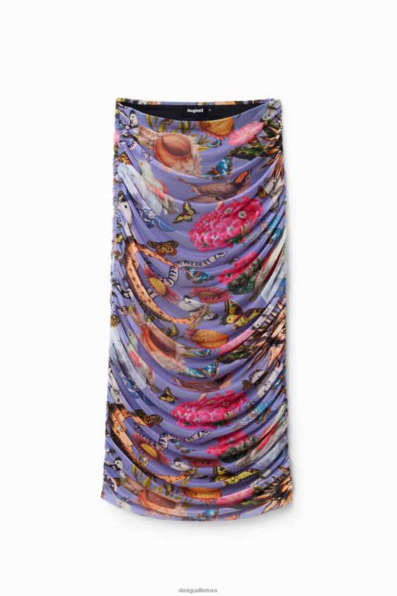 Desigual moterys plonas tiulio midi sijonas apranga S606BV485