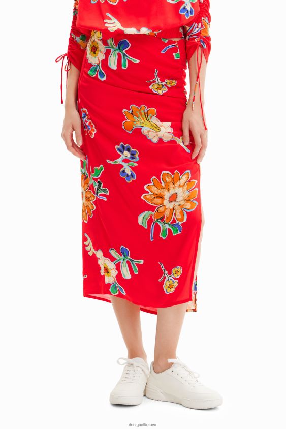 Desigual moterys surinktas midi sijonas apranga S606BV761