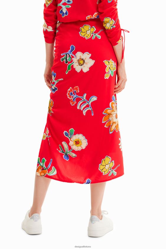 Desigual moterys surinktas midi sijonas apranga S606BV761