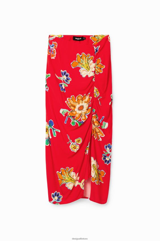 Desigual moterys surinktas midi sijonas apranga S606BV761