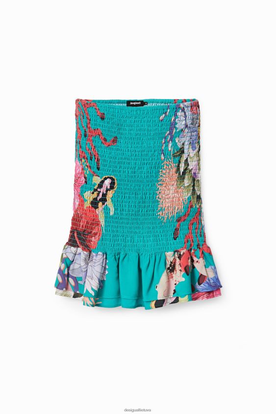 Desigual moterys tvarus koralinis mini sijonas apranga S606BV635