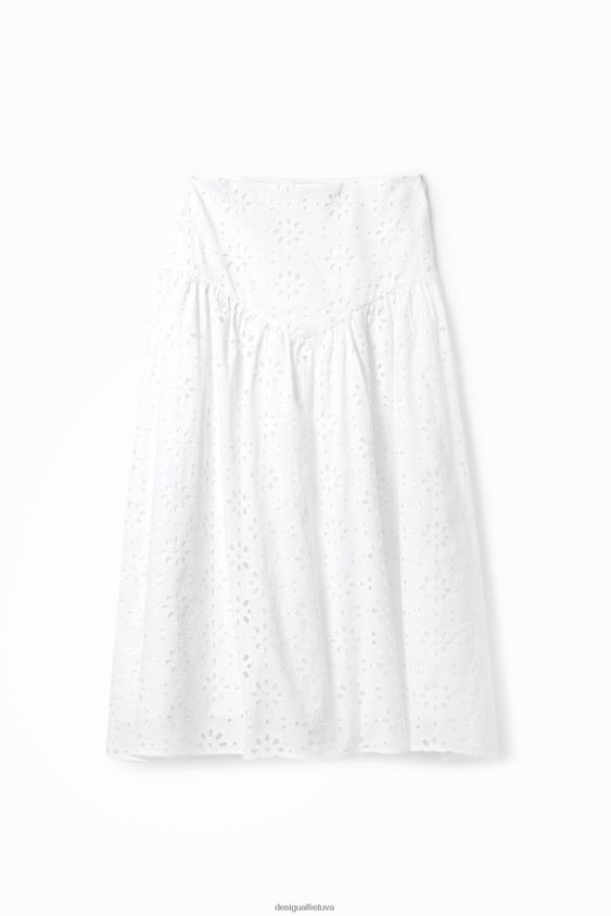 Desigual moterys šveicariško siuvinėjimo midi sijonas apranga S606BV336