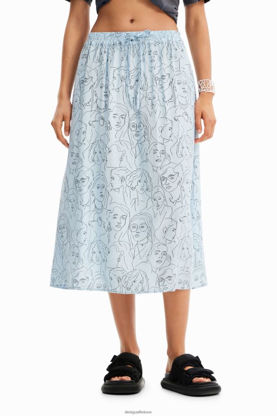 Desigual moterys veidus midi sijonas apranga S606BV269
