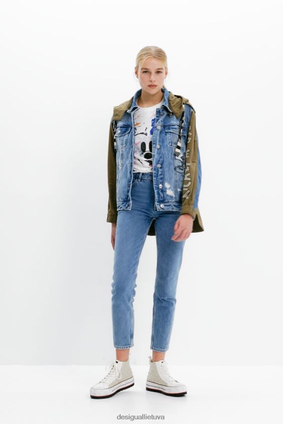 Desigual moterys Disney's mikio peliuko parko striukė apranga S606BV58
